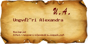 Ungvári Alexandra névjegykártya