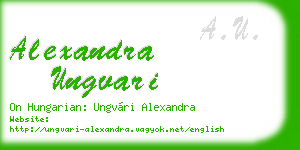 alexandra ungvari business card