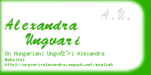 alexandra ungvari business card